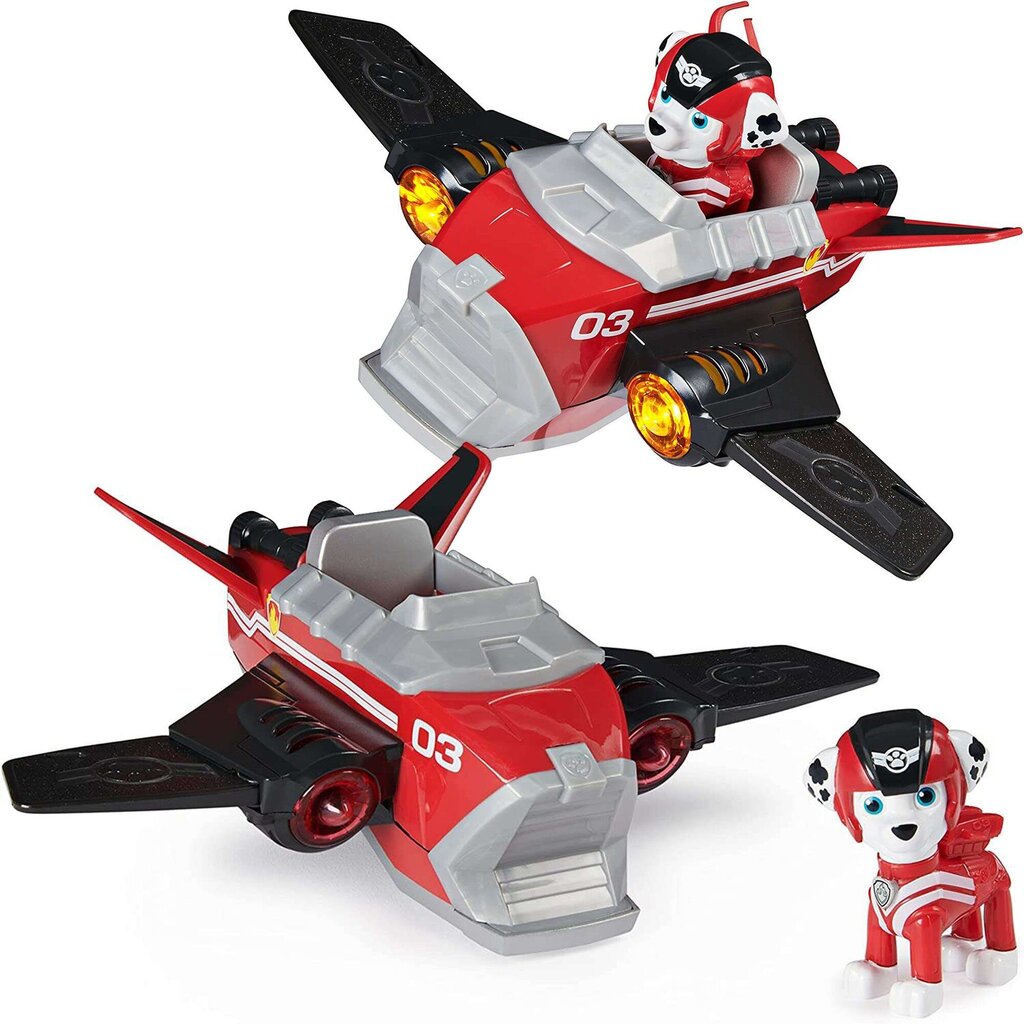 Jet Rescue jet set + Marshall gaismas/skaņas figūriņa Paw Patrol 6058306 cena un informācija | Rotaļlietas zēniem | 220.lv