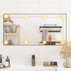 vidaXL sienas spogulis ar LED gaismām, 40x80 cm, stikls, taisnstūra цена и информация | Зеркала | 220.lv