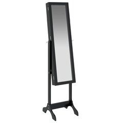 vidaXL grīdas spogulis, melns, 34x37x146 cm цена и информация | Зеркальца | 220.lv