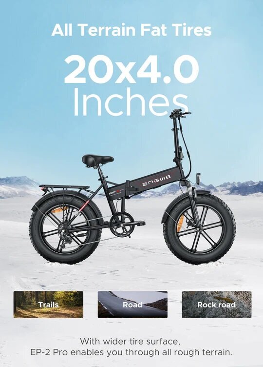 Elektriskais velosipēds Engwe EP-2 PRO, melns цена и информация | Elektrovelosipēdi | 220.lv