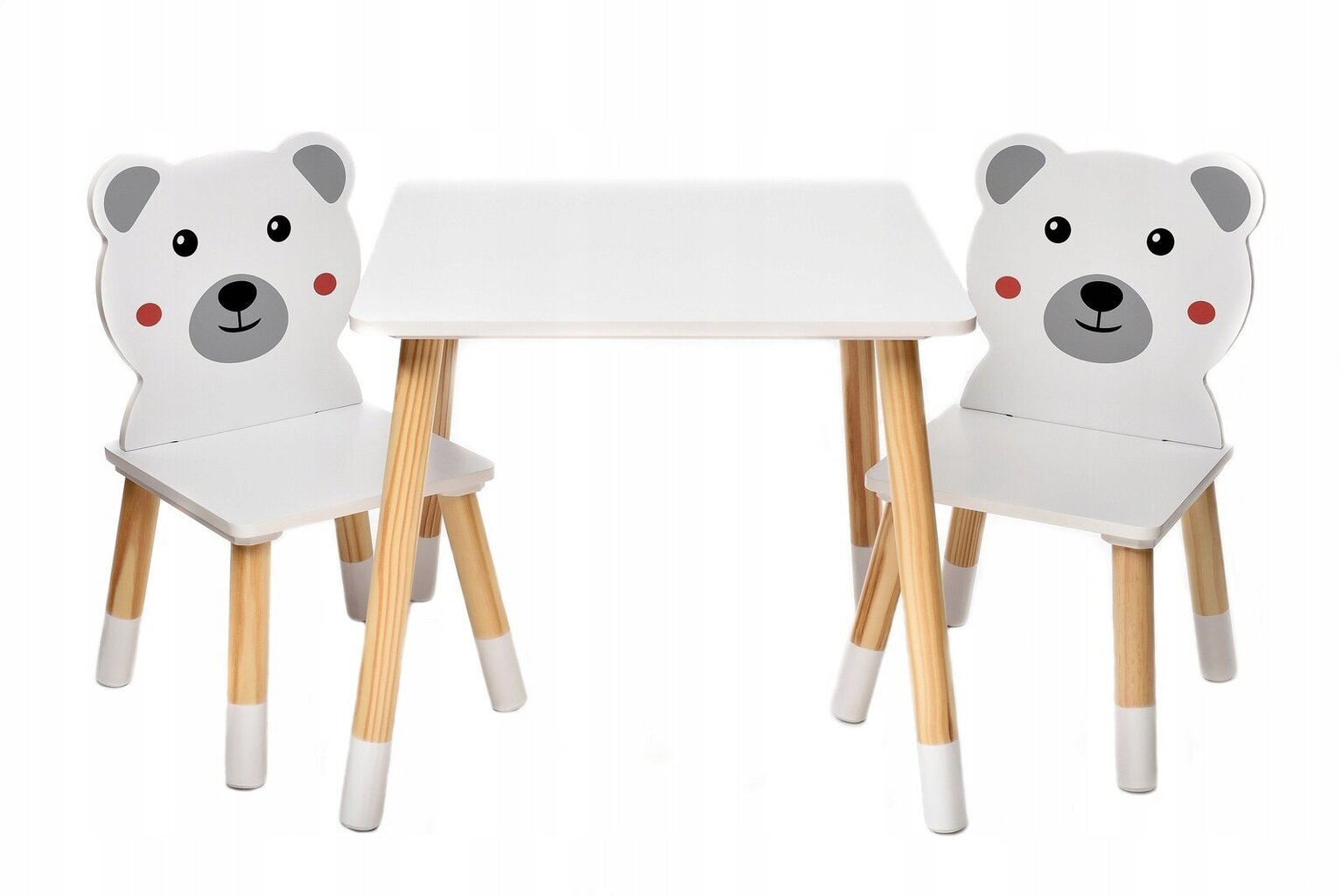 BEAR galds + 2 krēsli cena un informācija | Bērnu krēsliņi un bērnu galdiņi | 220.lv