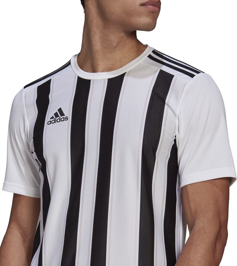T-krekls Adidas STRIPED 21 JSY, balts, S cena un informācija | Futbola formas un citas preces | 220.lv