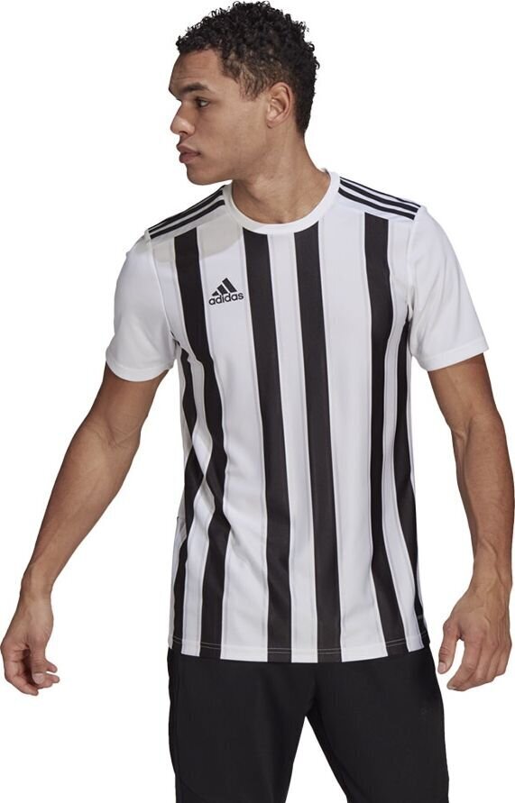 T-krekls Adidas STRIPED 21 JSY, balts, S цена и информация | Futbola formas un citas preces | 220.lv