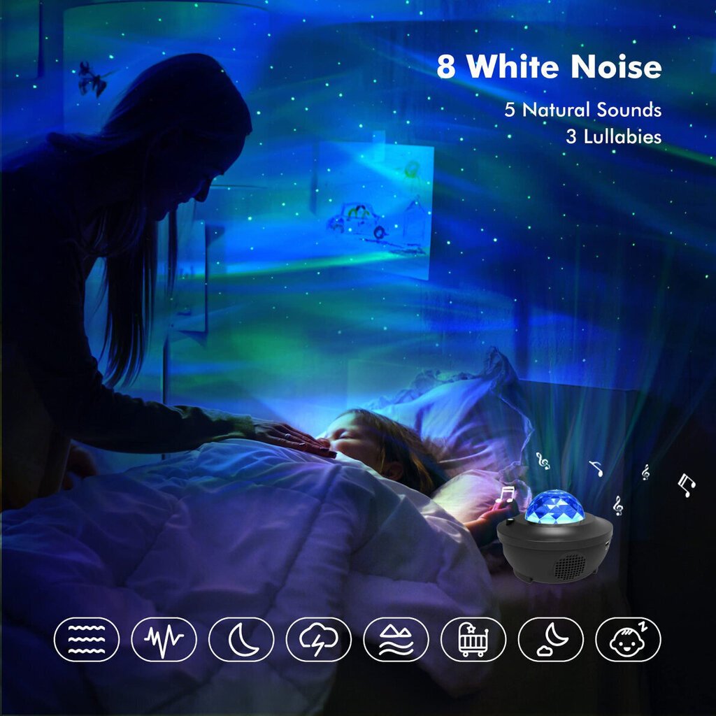 Zvaigžņu debesis Smart projektors ar Wi-Fi pārvaldību un Tyua app cena un informācija | Lampas bērnu istabai | 220.lv