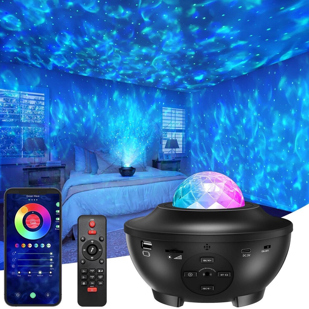 Zvaigžņu debesis Smart projektors ar Wi-Fi pārvaldību un Tyua app цена и информация | Lampas bērnu istabai | 220.lv