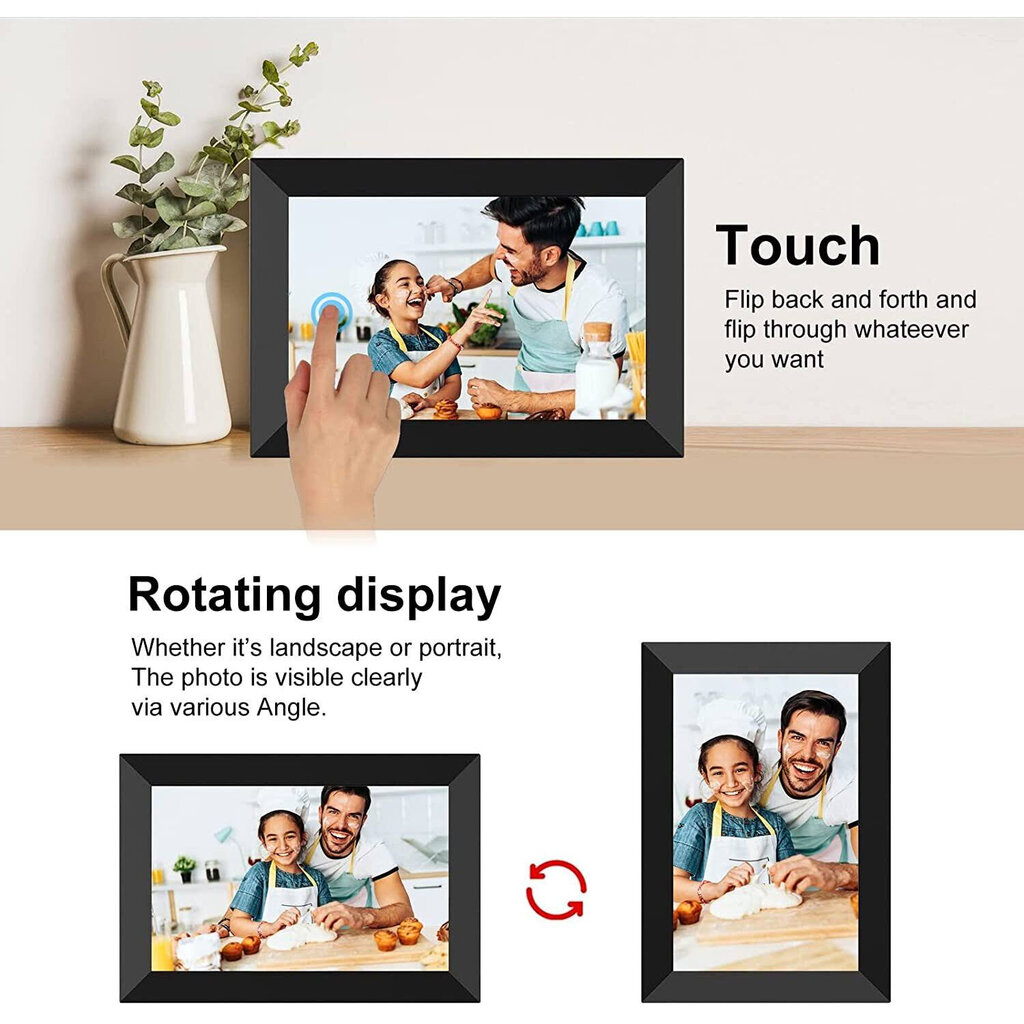 Digitālais fotorāmis ar Wi-Fi pārvaldību un iespēju atskaņot video цена и информация | Digitālie foto rāmji | 220.lv