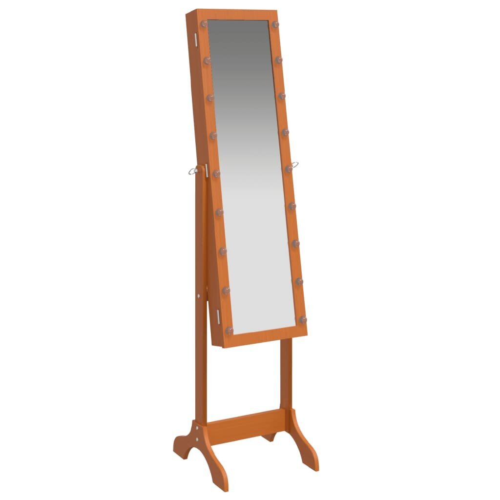 vidaXL grīdas spogulis ar LED, 34x37x146 cm cena un informācija | Spoguļi | 220.lv