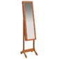 vidaXL grīdas spogulis ar LED, 34x37x146 cm cena un informācija | Spoguļi | 220.lv