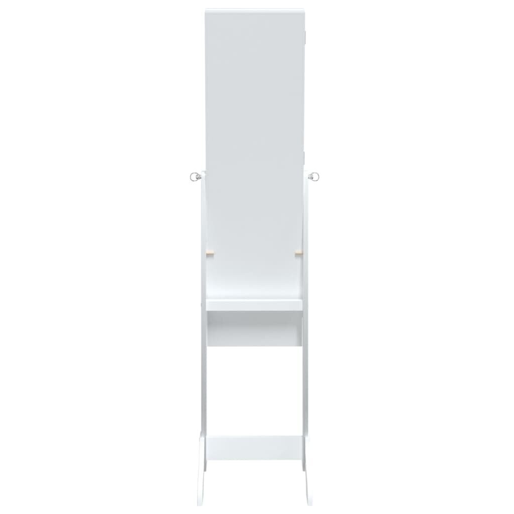 vidaXL grīdas spogulis, balts, 34x37x146 cm cena un informācija | Spoguļi | 220.lv