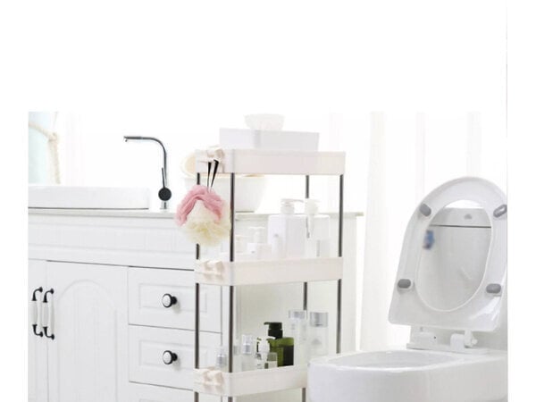 Pārvietojams virtuves/vannas istabas plaukts uz riteņiem цена и информация | Vannas istabas aksesuāri | 220.lv