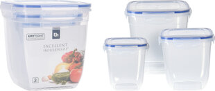 Excellent Houseware набор контейнеров для хранения продуктов, 3 шт. цена и информация | Посуда для хранения еды | 220.lv