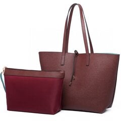Комплект женской сумочки Maia Brown из 2-х предметов, двухсторонний, коричневый/бирюзовый цена и информация | Женские сумки | 220.lv