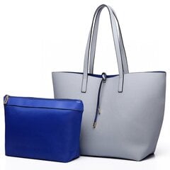 Комплект женской сумочки Maia Grey из 2-х предметов, двухсторонний, серый/синий цена и информация | Куинн | 220.lv