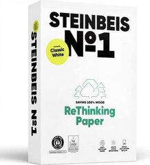 Papīrs drukāšanai Steinbeis Balts Din A4 (5 gb.) cena un informācija | Burtnīcas un papīra preces | 220.lv