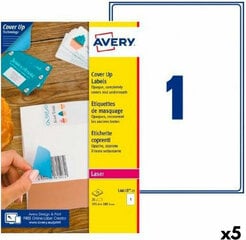 Этикетки для принтера Avery L4610 199,6 x 289,1 mm Белый 25 Листья (5 штук) цена и информация | Канцелярия | 220.lv