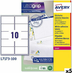 Этикетки для принтера Avery L7173 99,1 x 57 mm Белый 100 Листья (5 штук) цена и информация | Канцелярия | 220.lv