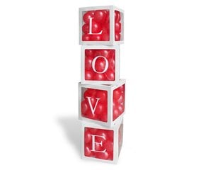 Коробки для воздушных шаров "любовь", 1 уп/ 4 шт. цена и информация | Праздничные декорации | 220.lv