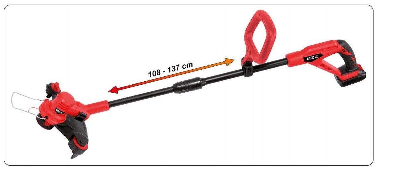 Akumulatora zāles pļāvējs-trimeris YATO YT-82830 137 cm. cena un informācija | Trimmeri, krūmgrieži | 220.lv