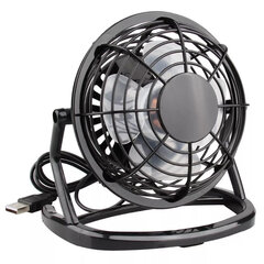 Galda ventilators ar USB kabeli, melns cena un informācija | Ventilatori | 220.lv