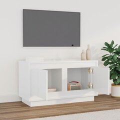 vidaXL TV skapītis, spīdīgi balts, 80x35x45 cm, inženierijas koks cena un informācija | TV galdiņi | 220.lv