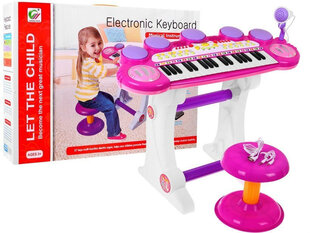 Bērnu klavieres ar krēslu un mikrofonu cena un informācija | Attīstošās rotaļlietas | 220.lv