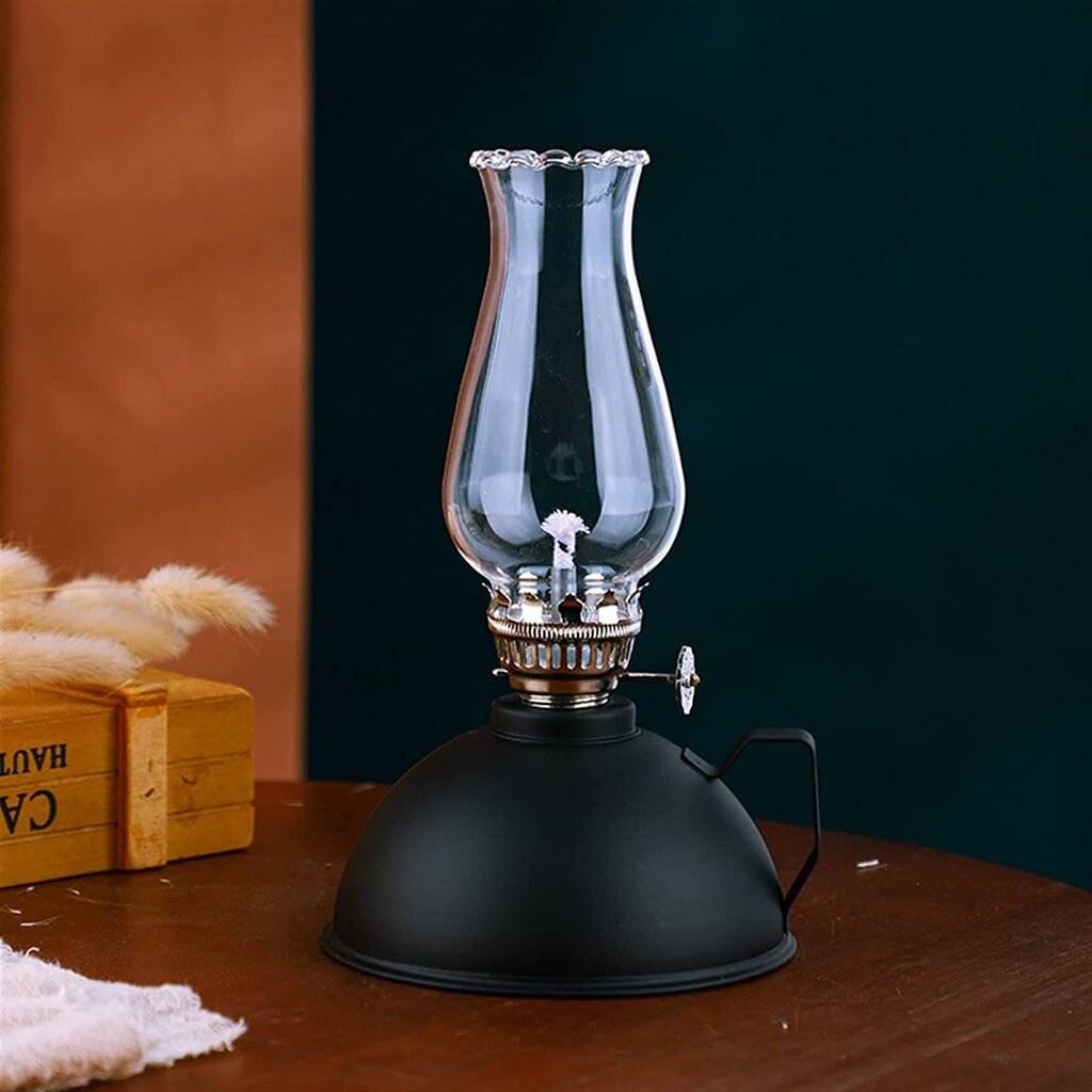amanigo petrolejas lampa, 19 cm, matēta melna cena un informācija | Sveces un svečturi | 220.lv