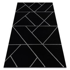 Paklājs EMERALD ekskluzīvs 7543 glamour, stilīgs ģeometriskas melns / sudrabs cena un informācija | Paklāji | 220.lv