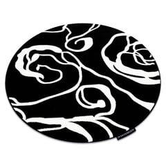 Paklājs HAMPTON Rosa aplis roze, ziedi melns cena un informācija | Paklāji | 220.lv