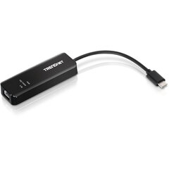 Жесткий сетевой кабель UTP кат. 6 Trendnet TUC-ET2G             Чёрный цена и информация | Адаптеры и USB разветвители | 220.lv