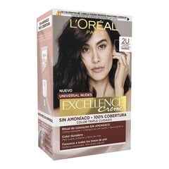 Краска без содержания аммиака L'Oreal Make Up Excellence 2u-darkest brunette цена и информация | Краска для волос | 220.lv