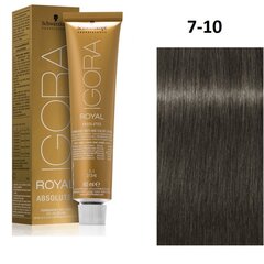 Noturīga Krāsa Igora Royal Absolutes Schwarzkopf 7-10 (60 ml) cena un informācija | Matu krāsas | 220.lv