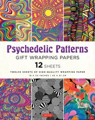 Psychedelic Patterns Gift Wrapping Papers - 12 sheets: 18 x 24 inch (45 x 61 cm) High-Quality Wrapping Paper cena un informācija | Grāmatas par veselīgu dzīvesveidu un uzturu | 220.lv