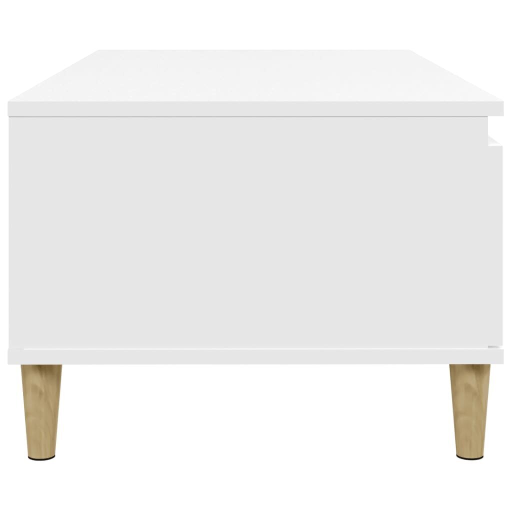 vidaXL kafijas galdiņš, balts, 90x50x36,5 cm, inženierijas koks cena un informācija | Žurnālgaldiņi | 220.lv