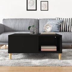 vidaXL kafijas galdiņš, melns, 80x80x36,5 cm, inženierijas koks цена и информация | Журнальные столики | 220.lv