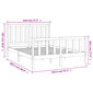 vidaXL gultas rāmis ar galvgali, 140x200 cm, priedes masīvkoks cena un informācija | Gultas | 220.lv