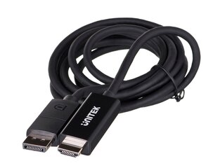 UNITEK CABLE ADAPTER DP 1.2 — HDMI, 4K 60HZ, 1,9 M cena un informācija | Kabeļi un vadi | 220.lv