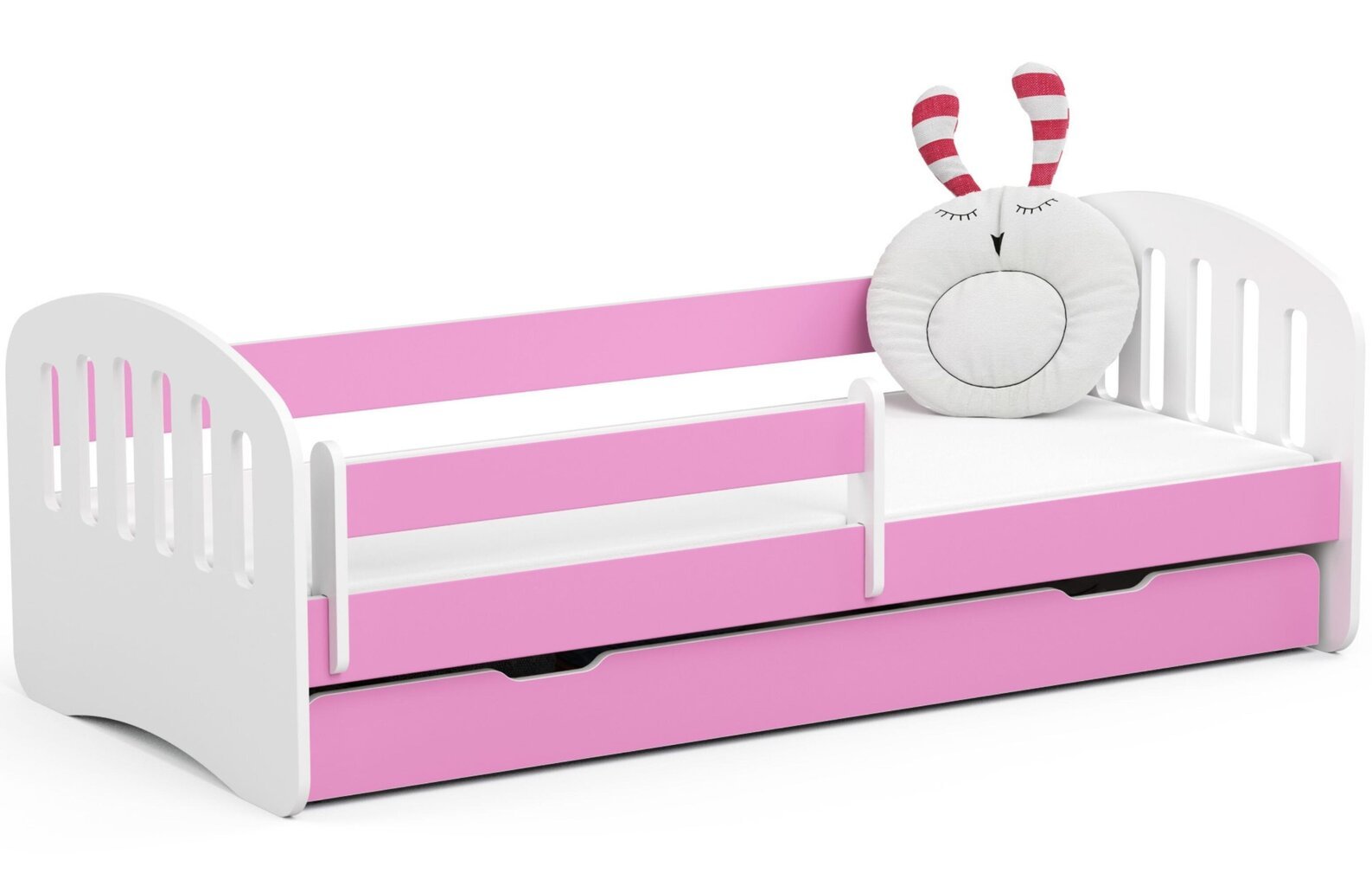 Bērnu gulta Play ar matraci, 180x80 cm, rozā cena un informācija | Bērnu gultas | 220.lv