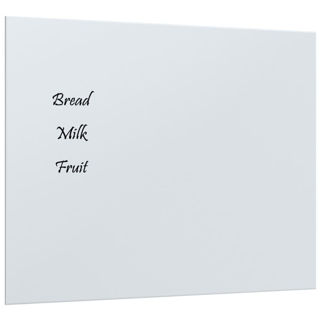 vidaXL magnētiskā tāfele, stiprināma pie sienas, balta, 50x40 cm цена и информация | Kancelejas preces | 220.lv