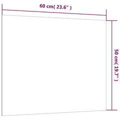 vidaXL magnētiskā tāfele, stiprināma pie sienas, balta, 60x50 cm цена и информация | Канцелярия | 220.lv