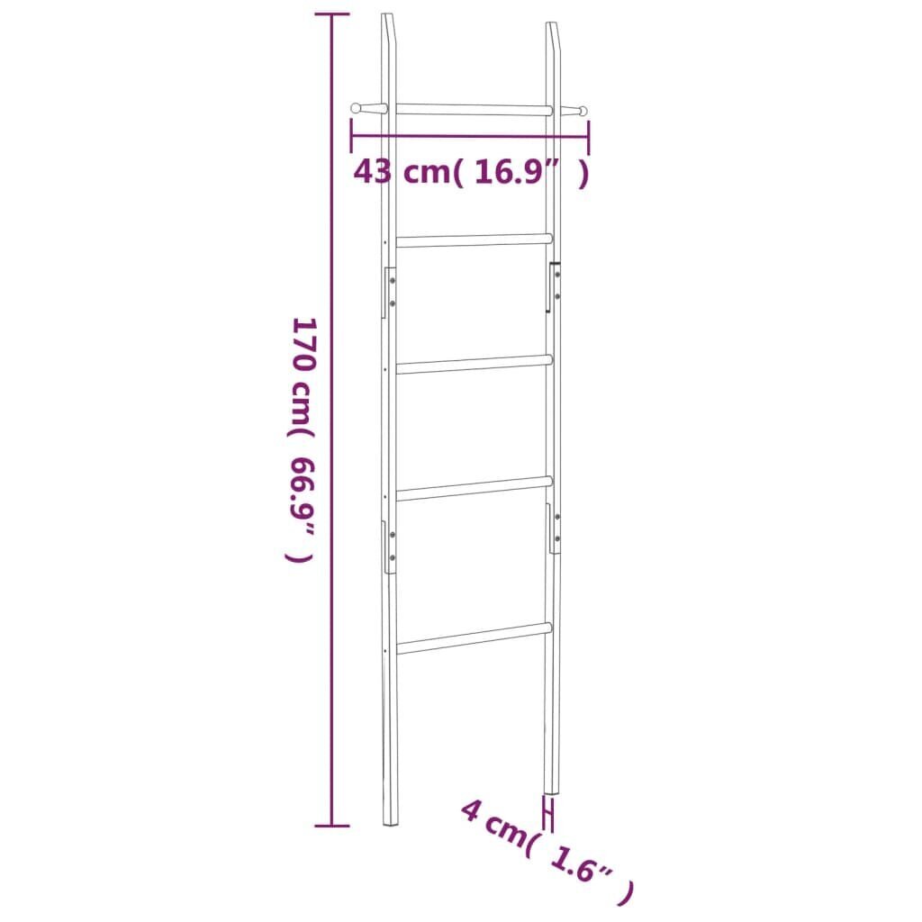 vidaXL dvieļu pakaramais, 170 cm, valrieksta masīvkoks цена и информация | Vannas istabas aksesuāri | 220.lv