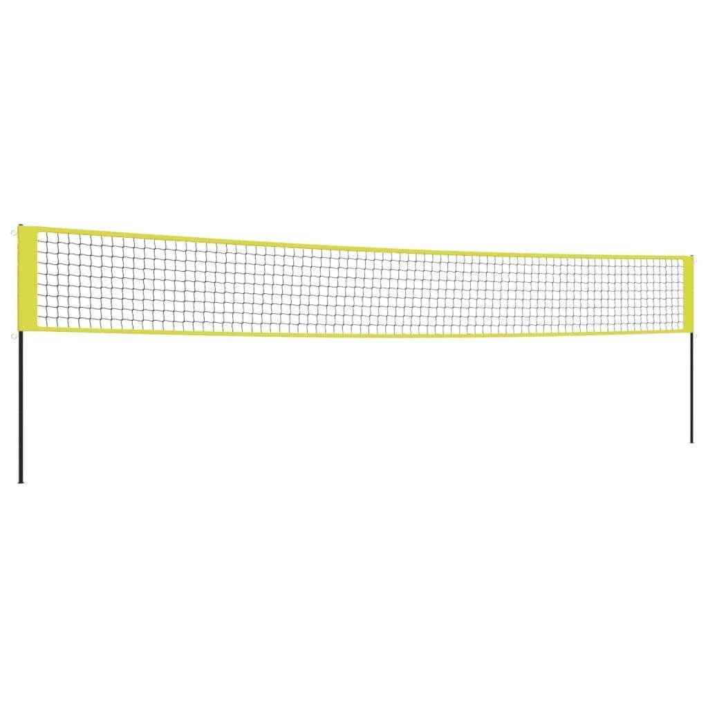 vidaXL volejbola tīkls, dzeltens un melns, 823x244 cm, PE audums cena un informācija | Volejbola tīkli | 220.lv