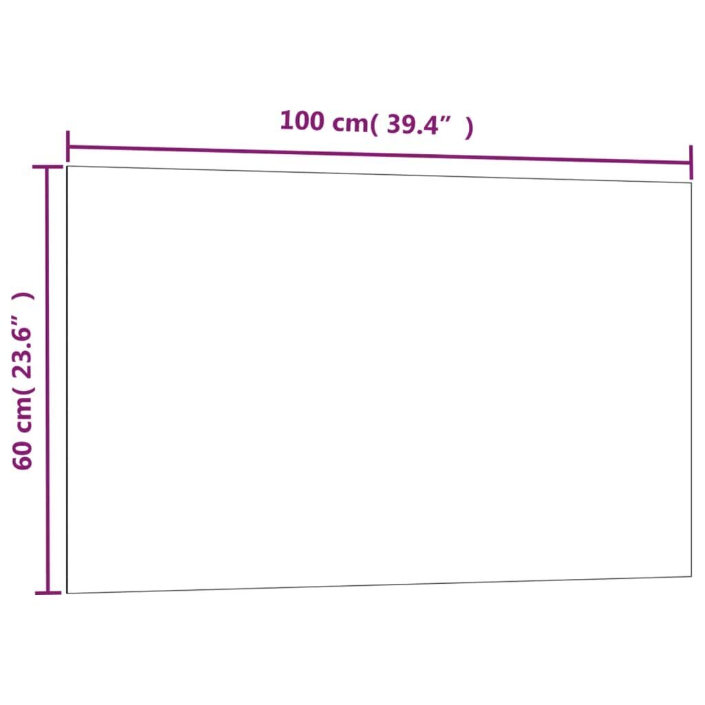 vidaXL magnētiskā tāfele, stiprināma pie sienas, melna, 100x60 cm цена и информация | Kancelejas preces | 220.lv