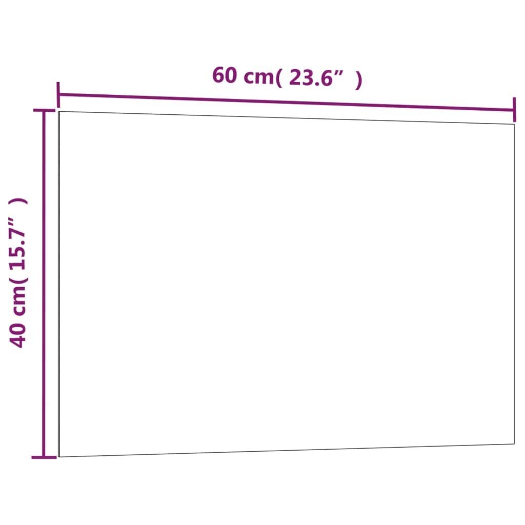 vidaXL magnētiskā tāfele, stiprināma pie sienas, balta, 60x40 cm cena un informācija | Kancelejas preces | 220.lv