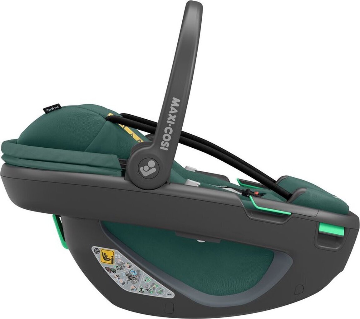 Maxi Cosi autokrēsliņš Coral 360 I-Size BS 0-13 kg, essential green cena un informācija | Autokrēsliņi | 220.lv