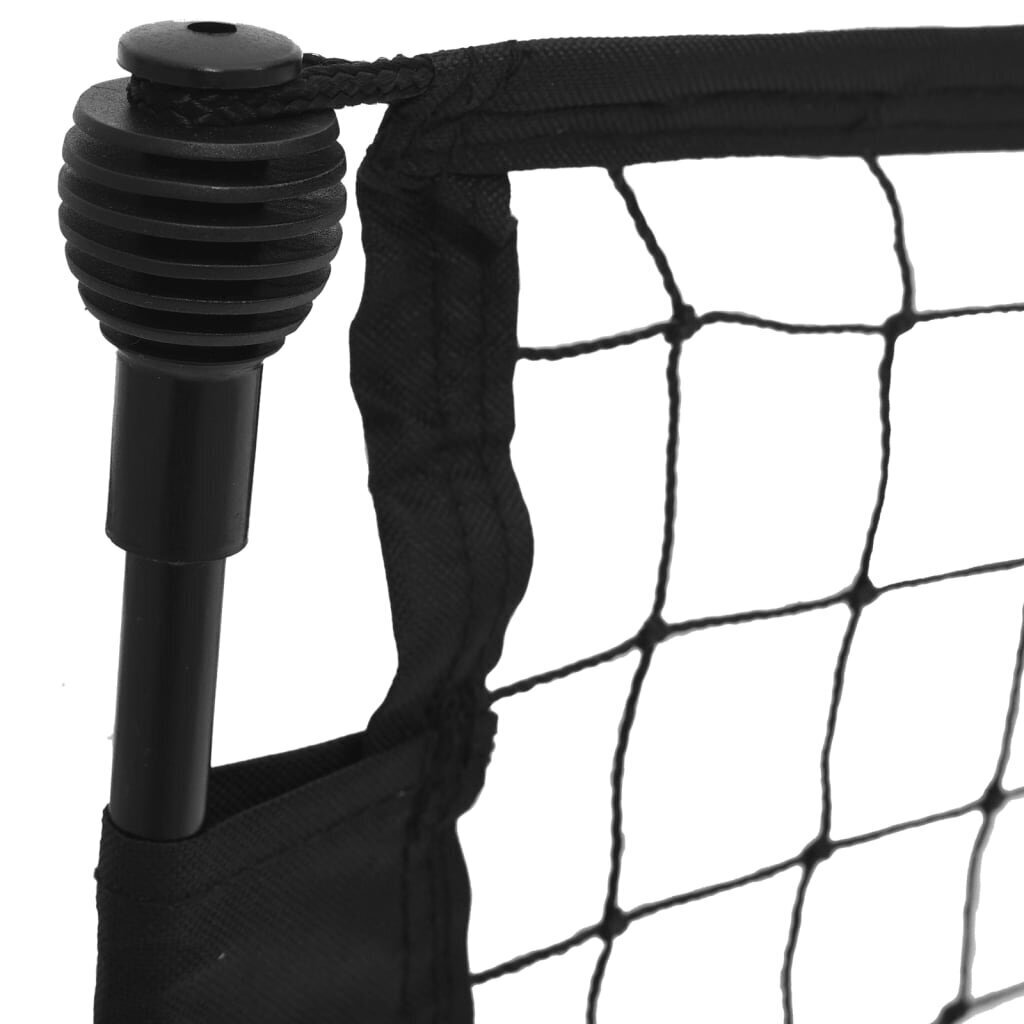 vidaXL futbola atsitienu tīkls, melns, dzeltens, 183x85x120 cm cena un informācija | Futbola vārti un tīkls | 220.lv