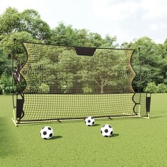 vidaXL futbola atsitienu tīkls, melns, dzeltens, 183x85x120 cm cena un informācija | Futbola vārti un tīkls | 220.lv