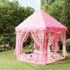 vidaXL princešu rotaļu telts ar 250 bumbiņām, rozā, 133x140 cm цена и информация | Детские игровые домики | 220.lv