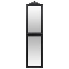 vidaXL grīdas spogulis, 40x160 cm, melns cena un informācija | Spoguļi | 220.lv