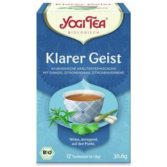 Пряный чай Ginkgo Klarer Geist, Yogi Tea, 17 пакетиков цена и информация | Yogi Tea Продукты питания | 220.lv