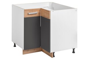 Угловой кухонный шкафчик Ava 90x90/81 2D, серый цвет цена и информация | Кухонные шкафчики | 220.lv